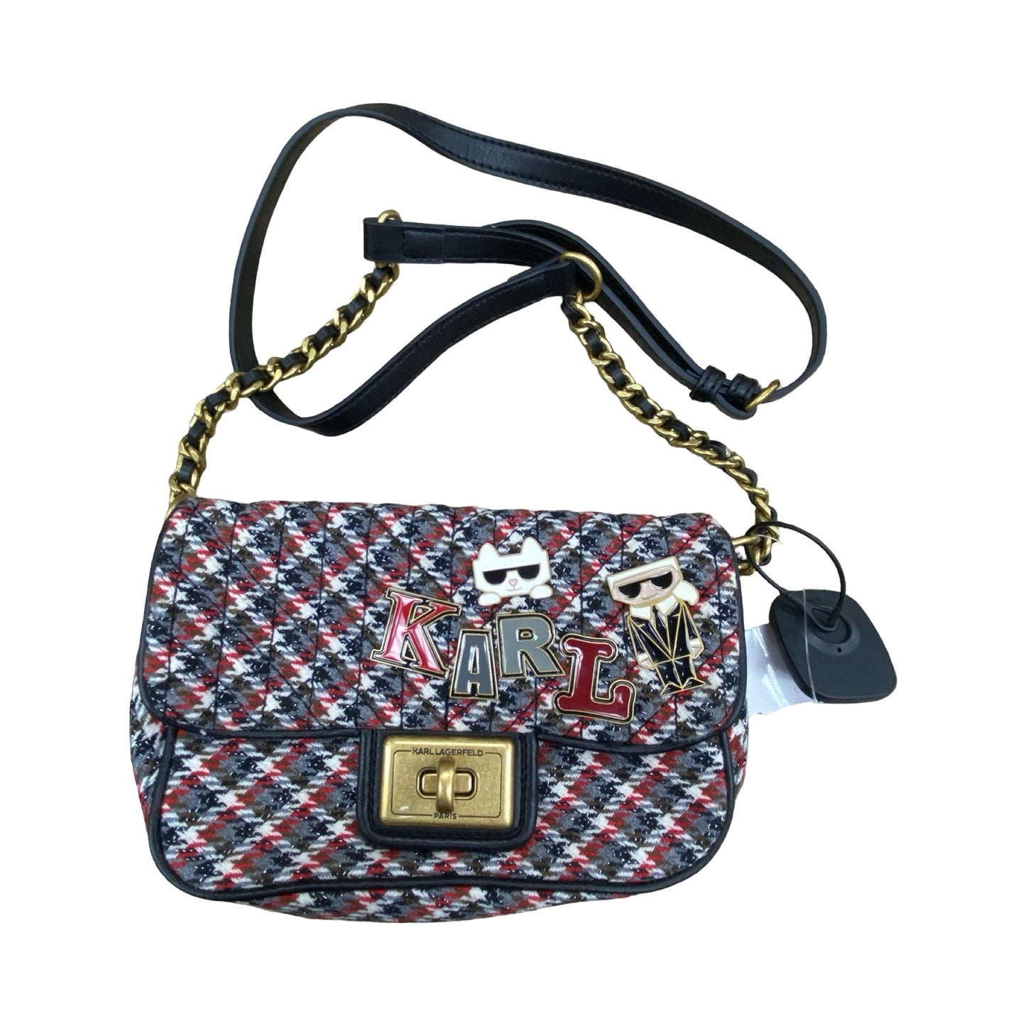 Handbag Designer By Karl Lagerfeld In Multi, Size:Small