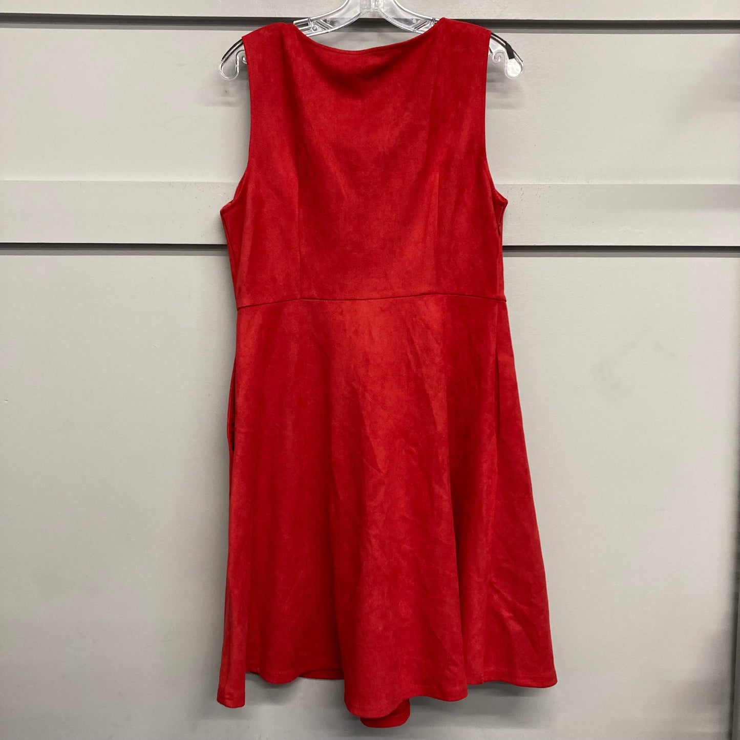 Dress Casual Midi By Allegra K In Red, Size:L