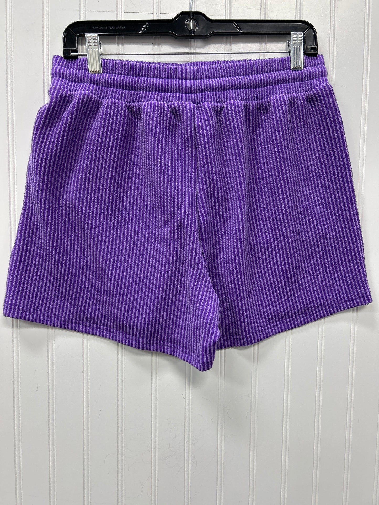 Shorts Set By Zenana In Purple, Size:L