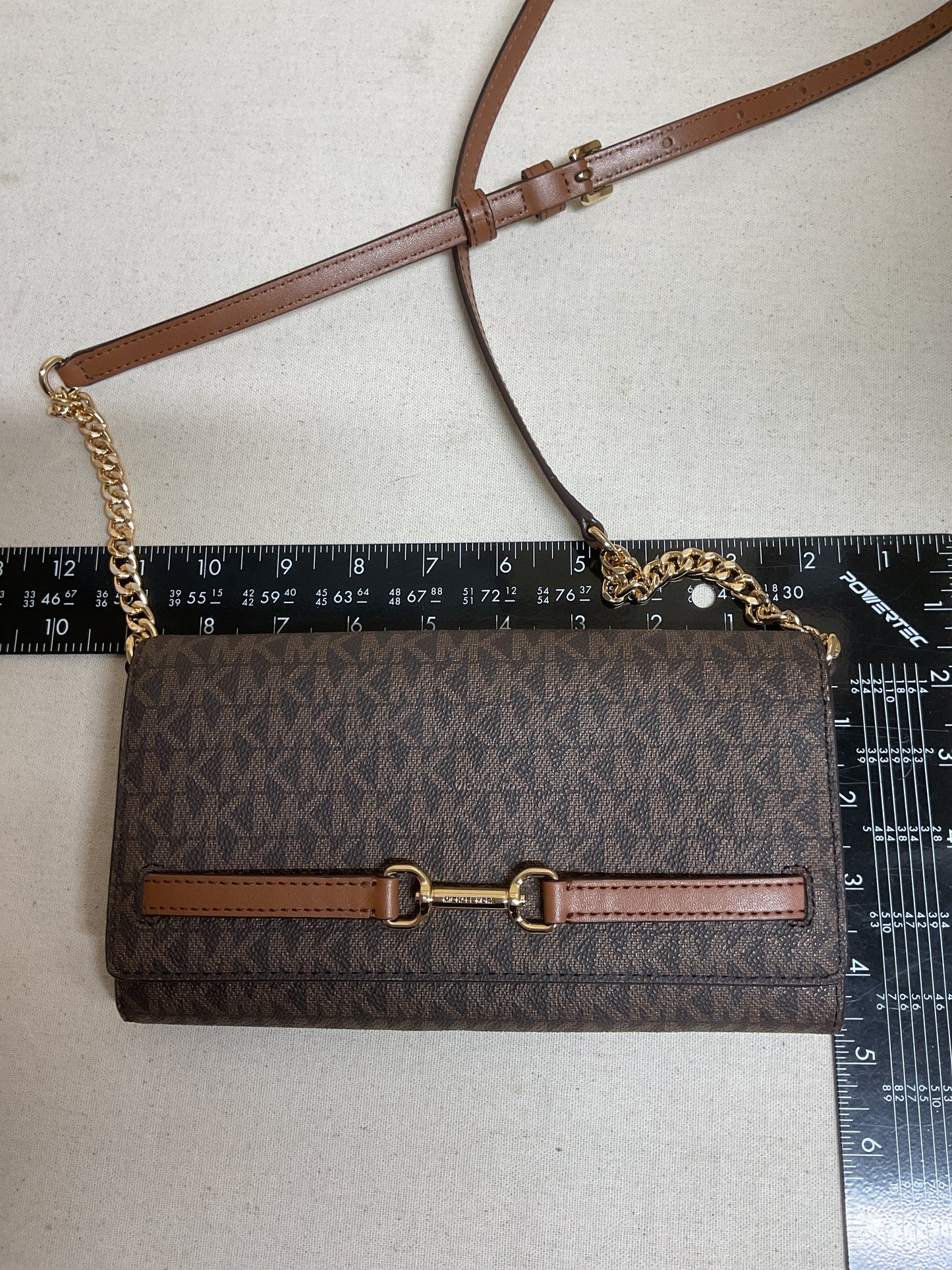 Crossbody Designer By Michael Kors In Brown, Size:Small