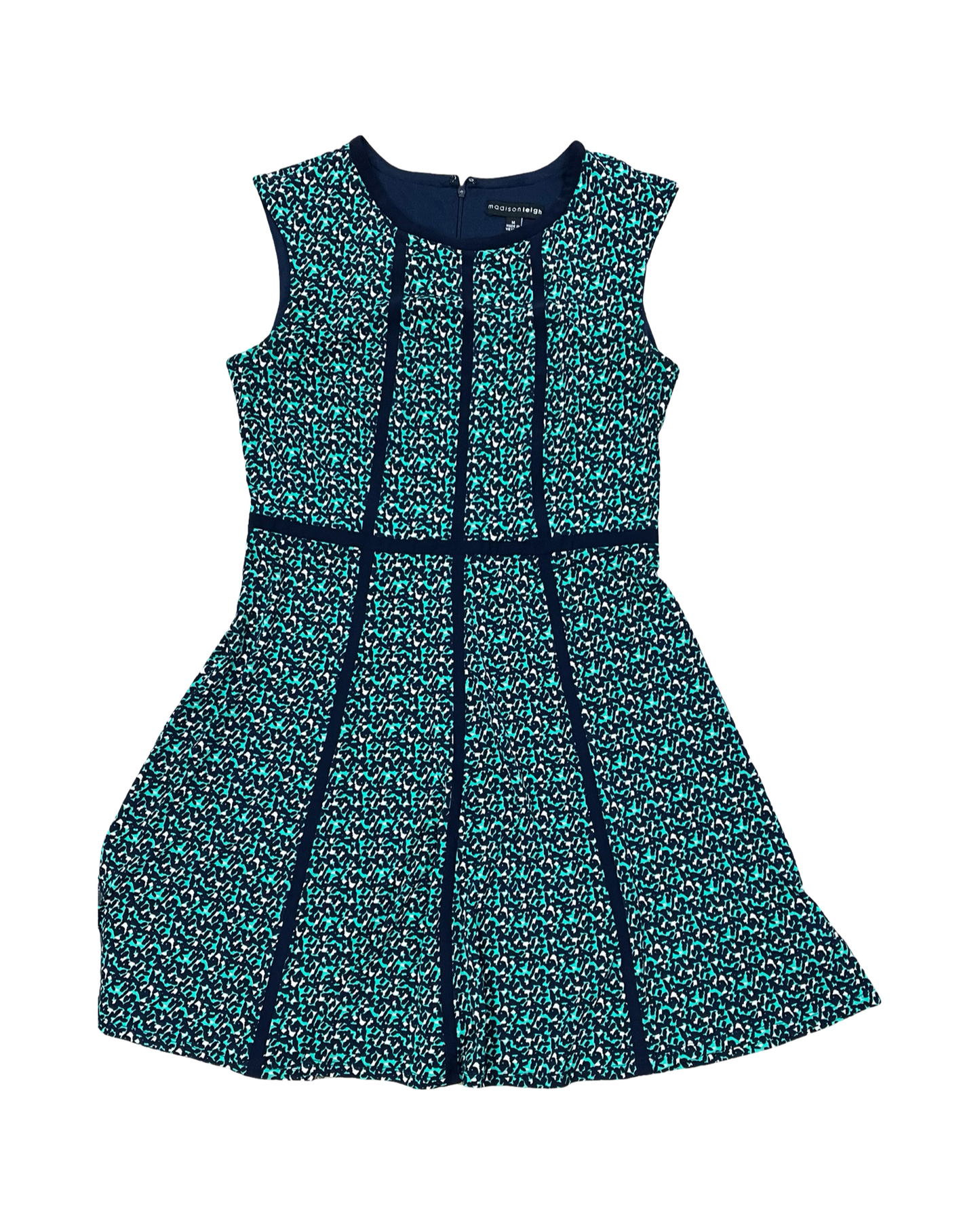 Dress Casual Midi By Madison Leigh In Black & Green, Size:L