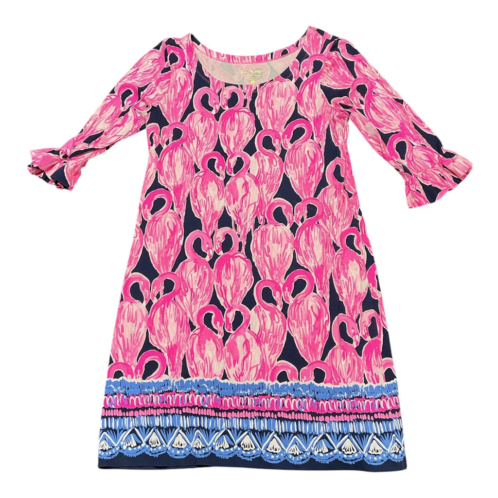 Dress Designer By Lilly Pulitzer In Blue & Pink, Size:L Dress Designer By Lilly Pulitzer In Blue & Pink, Size:L