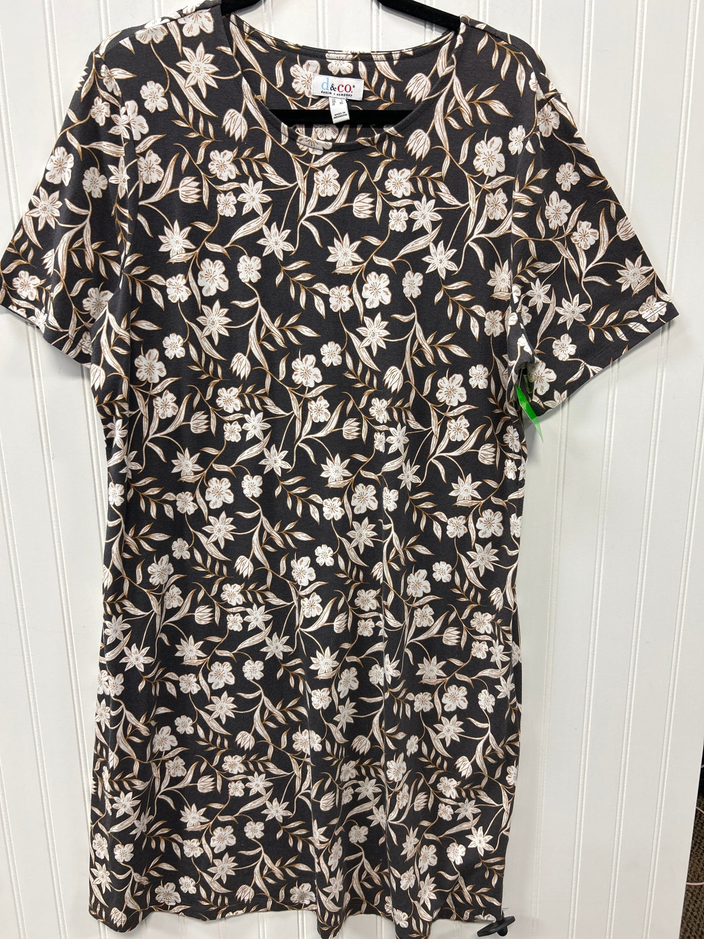 Dress Casual Midi By D&Co. In Brown, Size:L