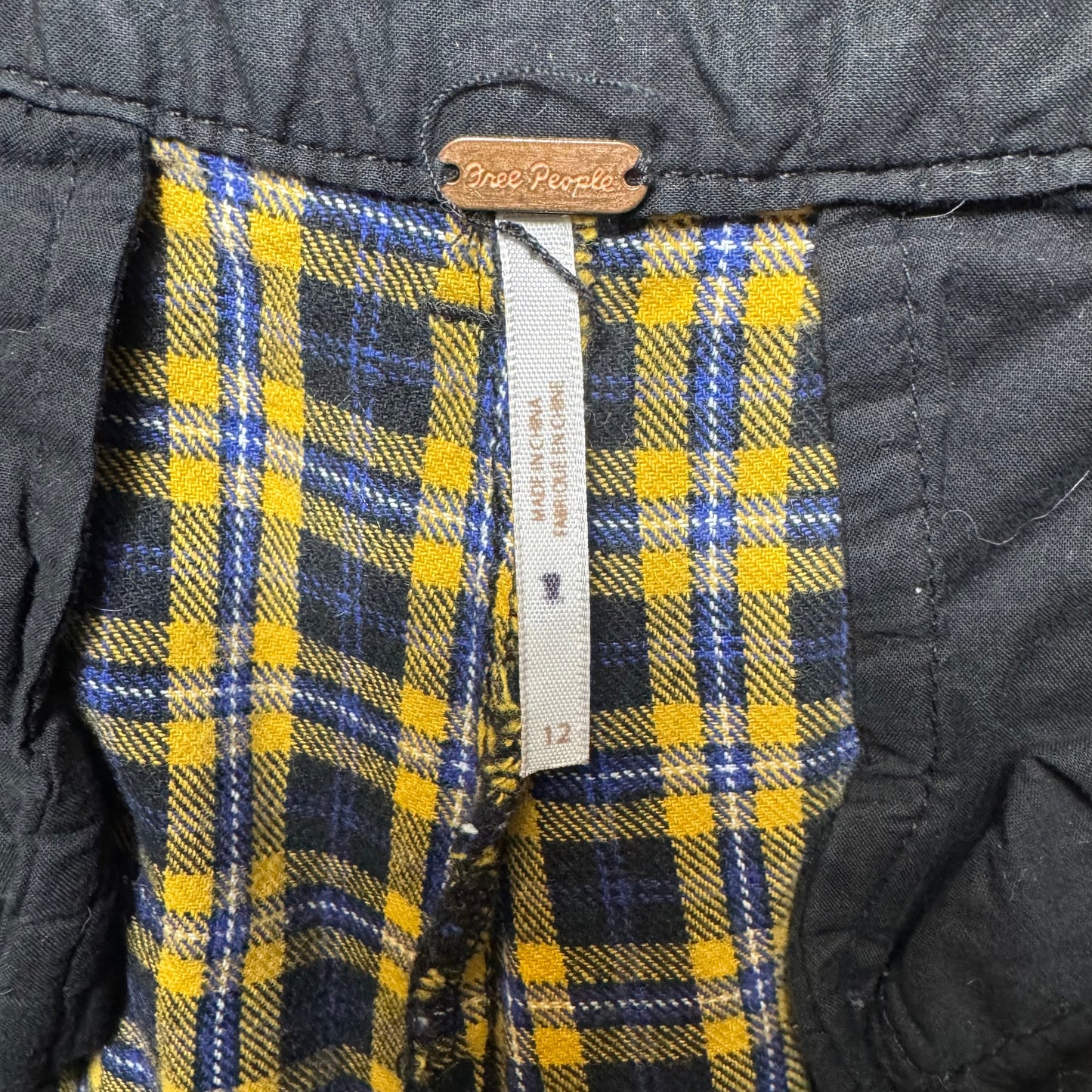 Joey Classic High Rise Pants By Free People In Plaid Pattern, Size: 12