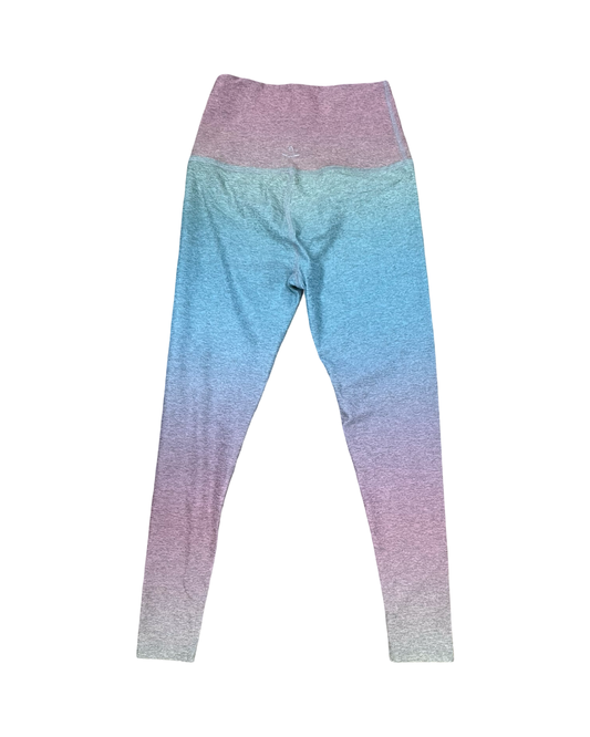 Athletic Leggings By Beyond Yoga In Green & Pink, Size:S