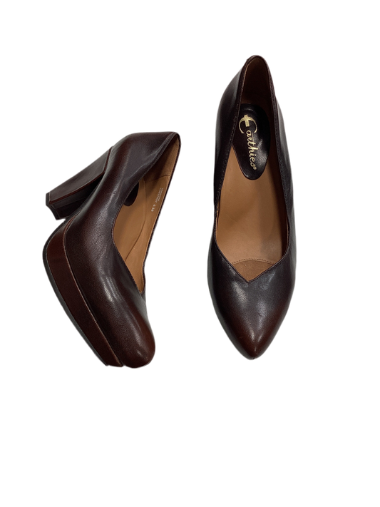 Shoes Heels Block By Earthies In Brown, Size:6.5