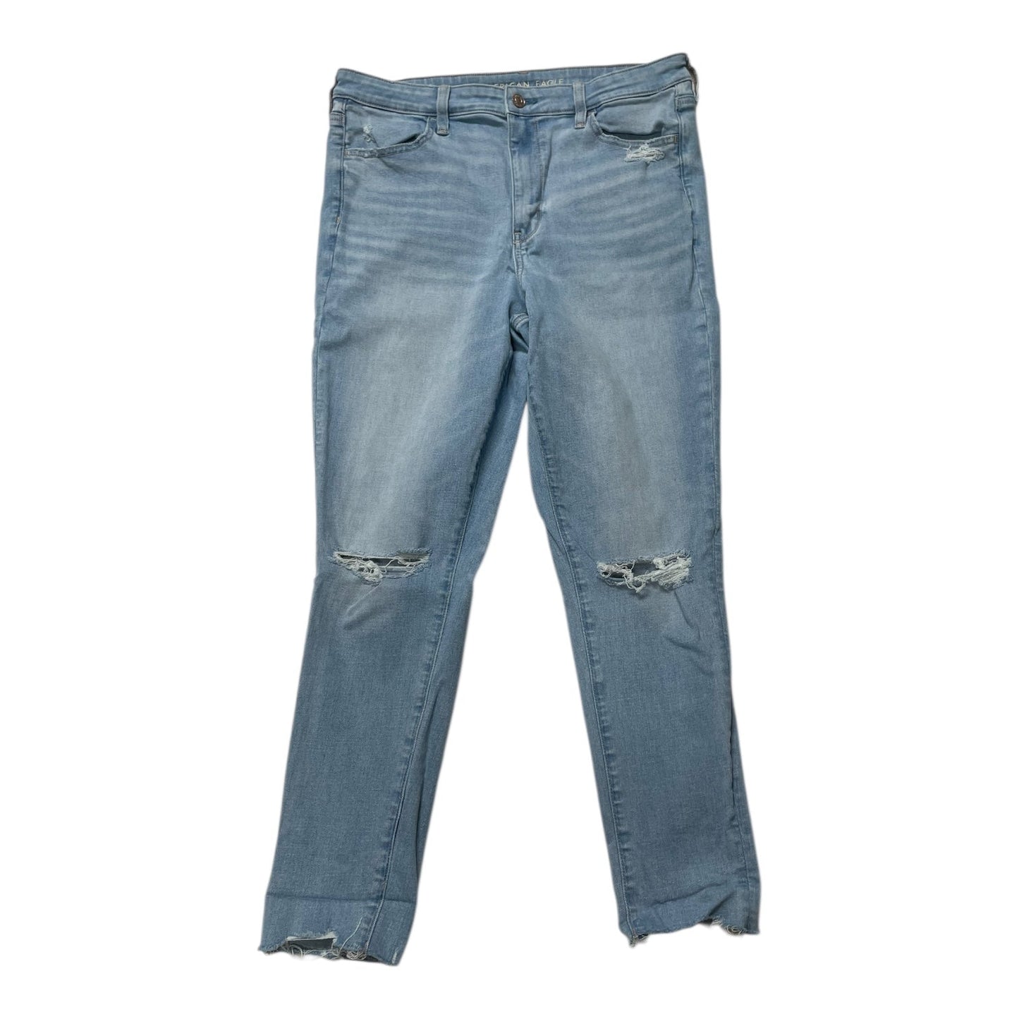 Jeans Skinny By American Eagle In Blue Denim, Size:16