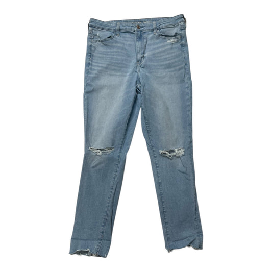 Jeans Skinny By American Eagle In Blue Denim, Size:16