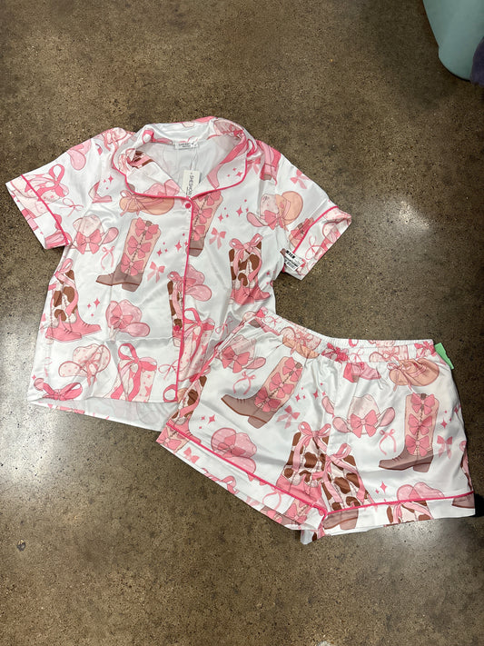 Pajamas 2Pc By Clothes Mentor In Pink, Size:M