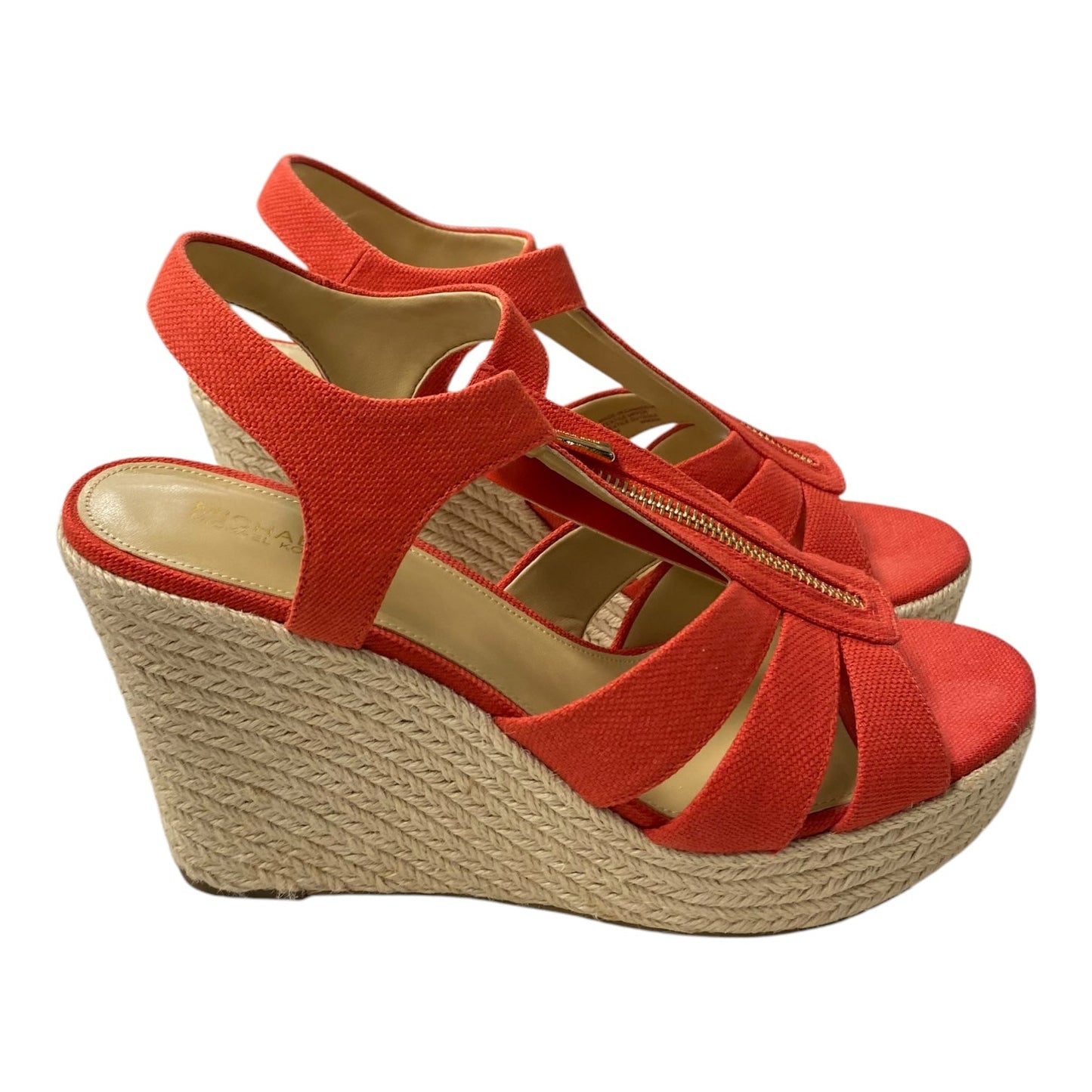 Sandals Heels Wedge By Michael By Michael Kors In Red, Size:10