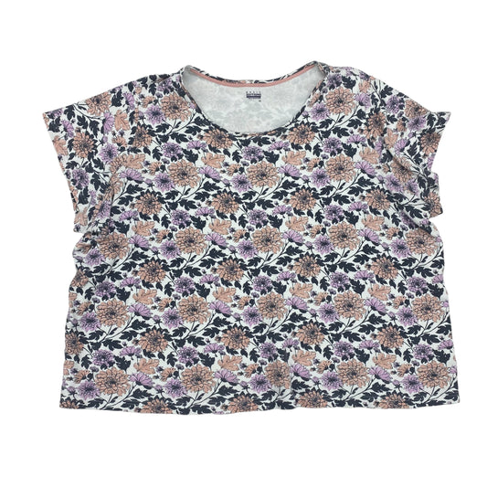 FLORAL PRINT BASIC EDITIONS TOP SS, Size 4X