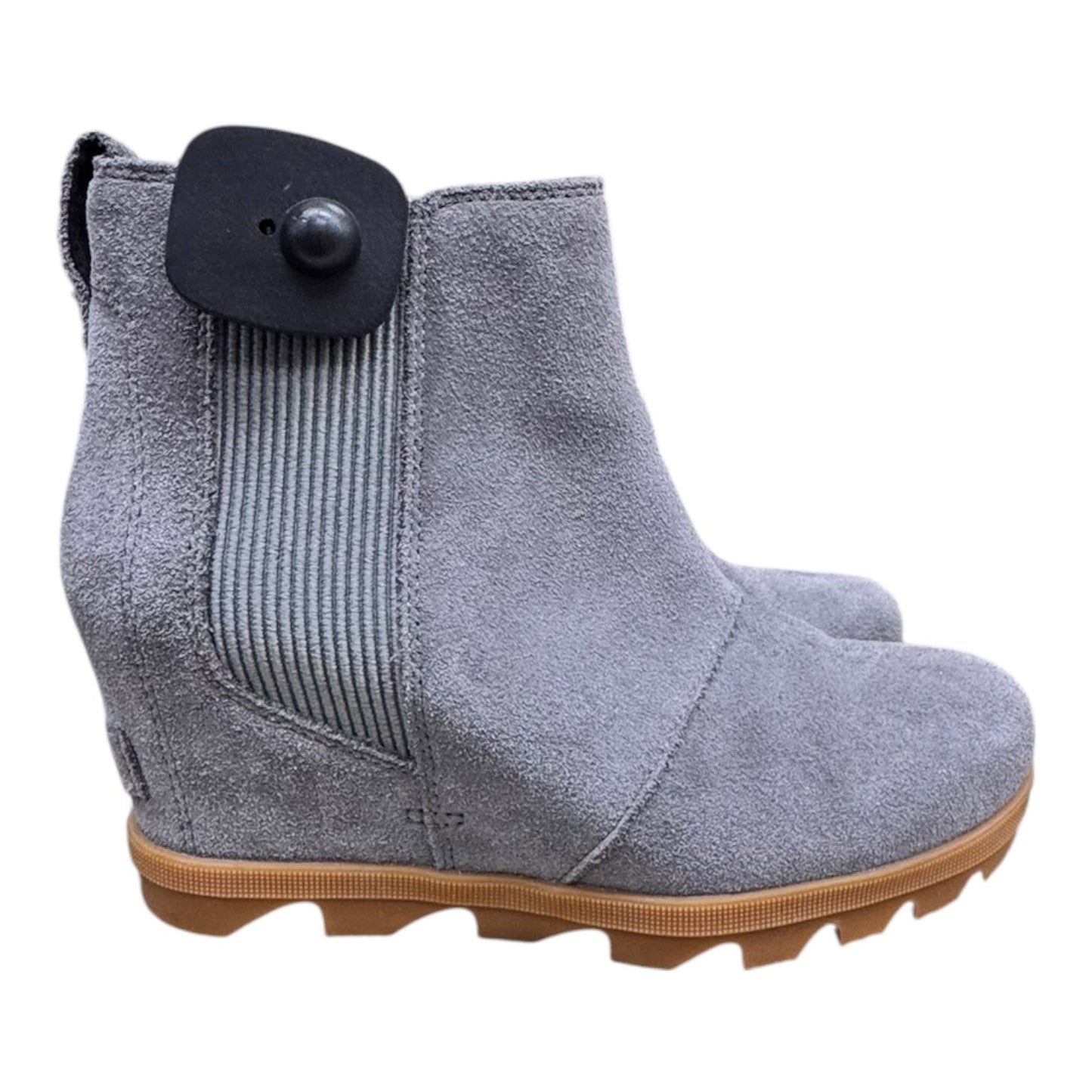 Boots Ankle Heels By Sorel In Grey, Size:7.5
