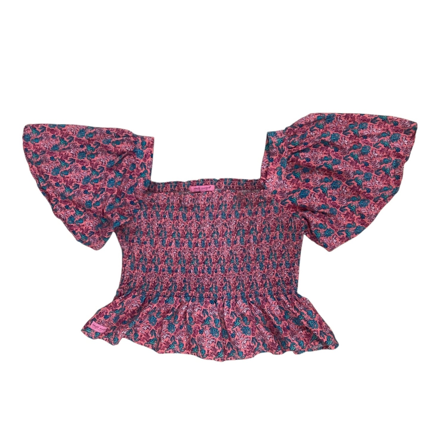 Top Ss By Simply Southern In Floral Print, Size:2X