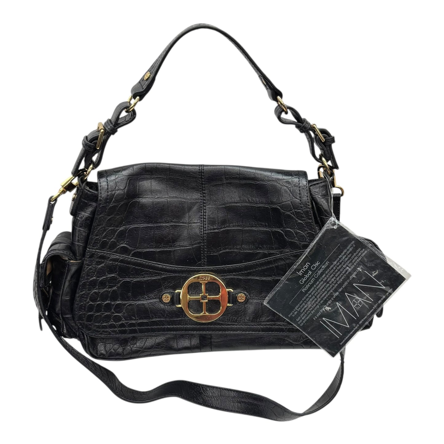 Handbag By Iman Hsn In Black, Size:Medium