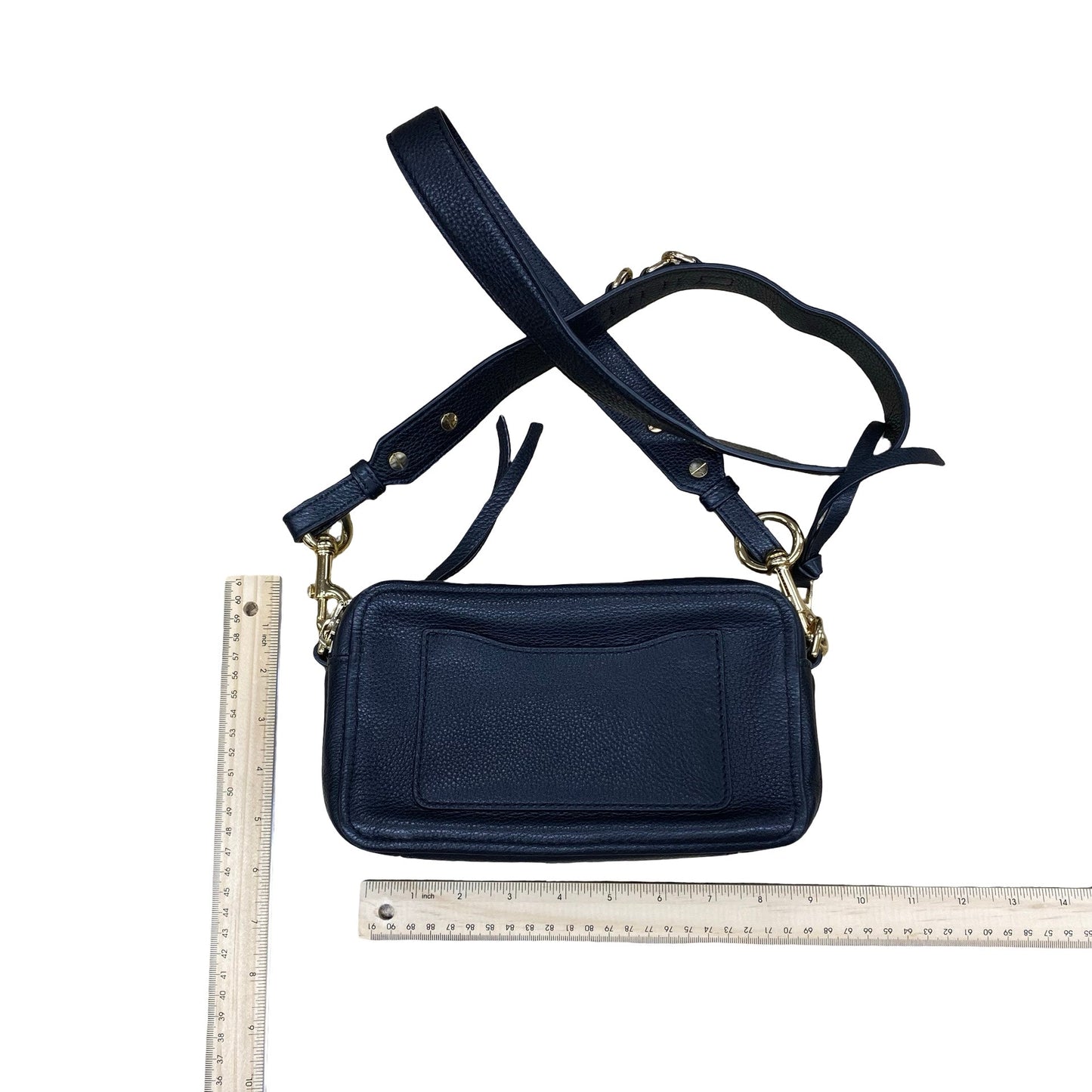 Handbag Designer By Marc Jacobs In Black & Gold, Size:Medium