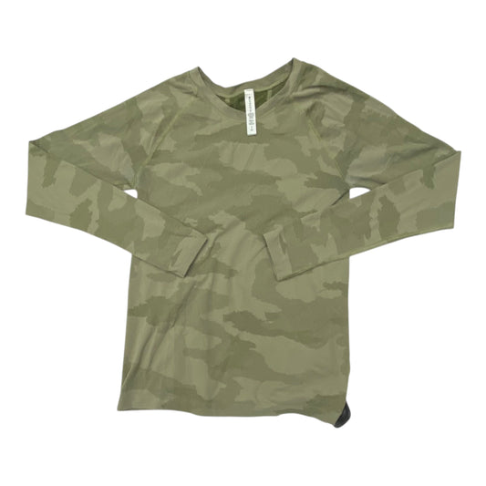 Athletic Top Ls Crewneck By Athleta In Green, Size:Sp