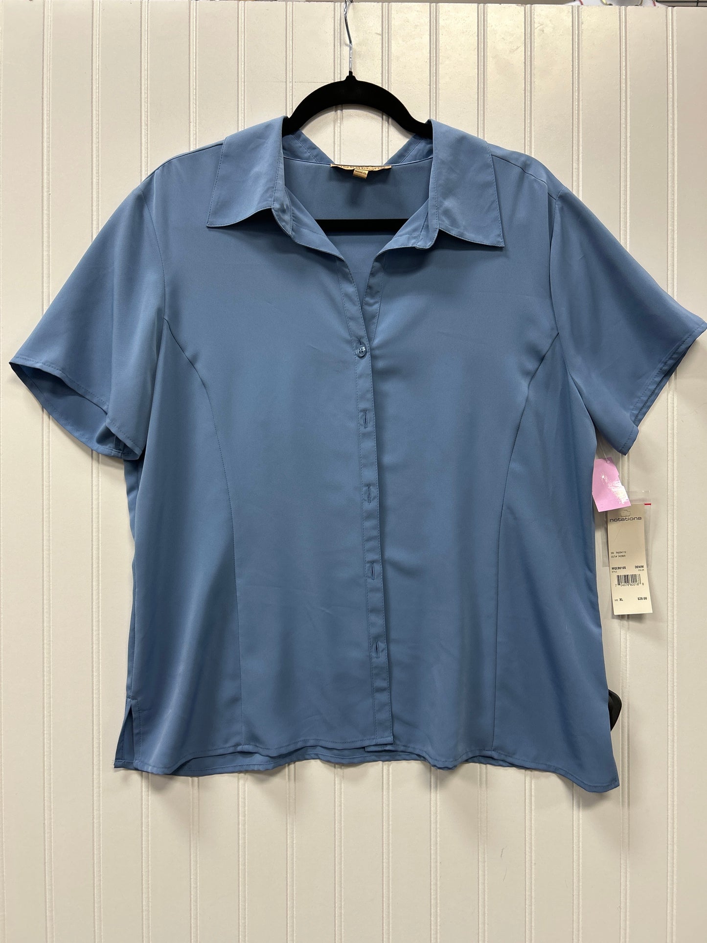 Blouse Ss By Notations In Blue, Size:Xl