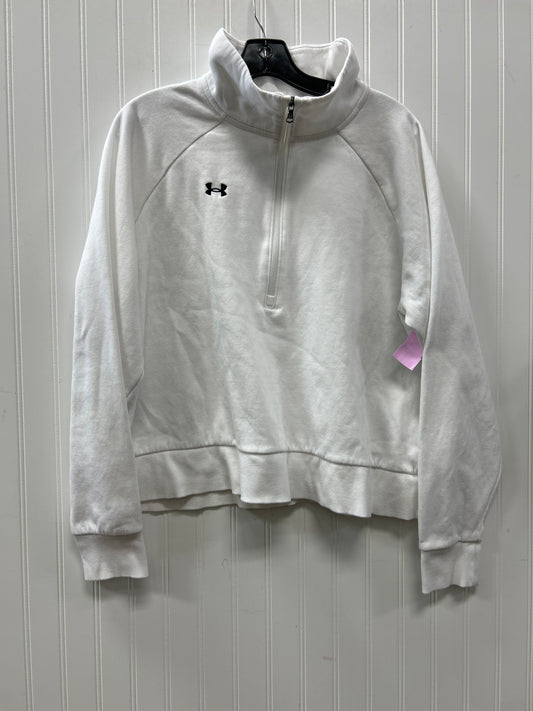 Athletic Sweatshirt Collar By Under Armour In White, Size:1X