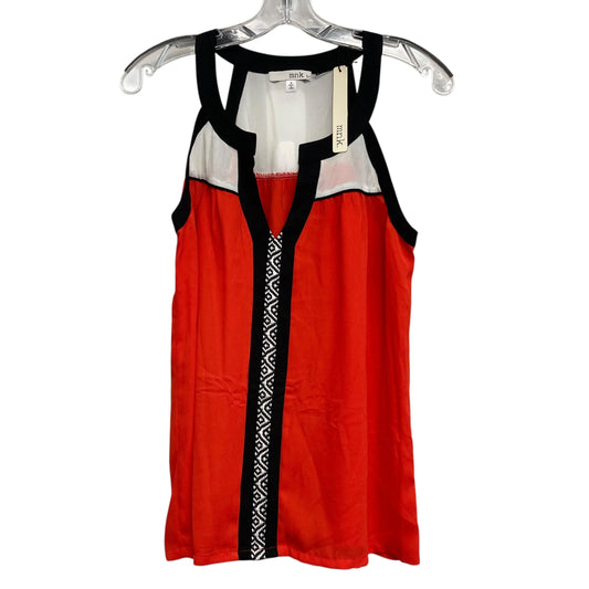 Top Sleeveless By MNK In Black & Red, Size:M