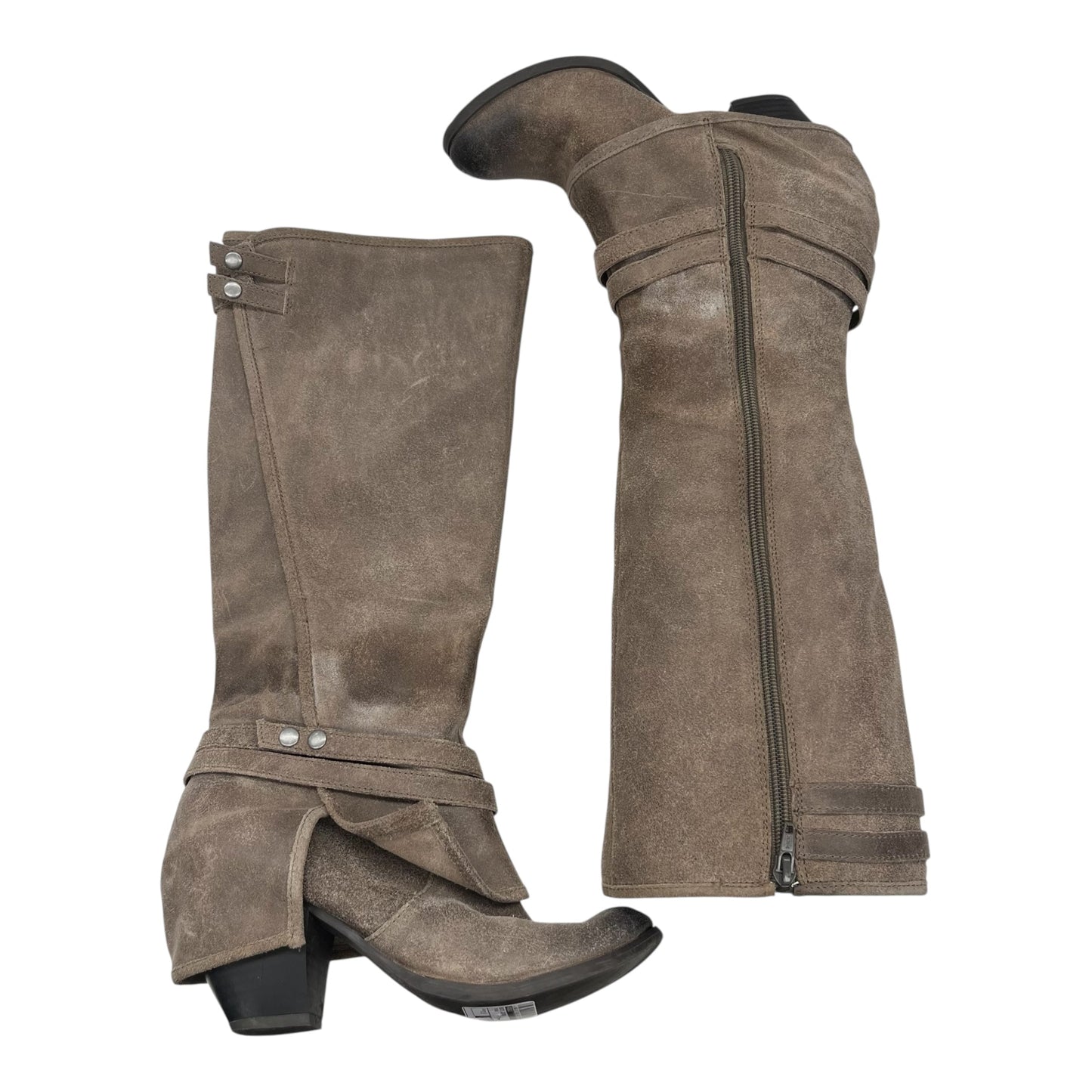 Boots Leather By Fergie In Brown, Size:7.5