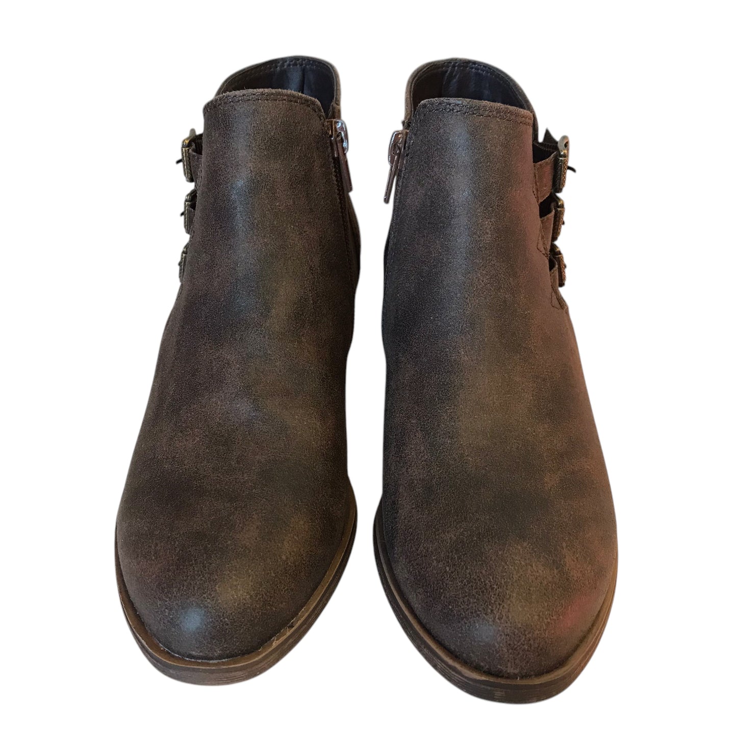 Boots Ankle Heels By Sugar In Brown, Size:7