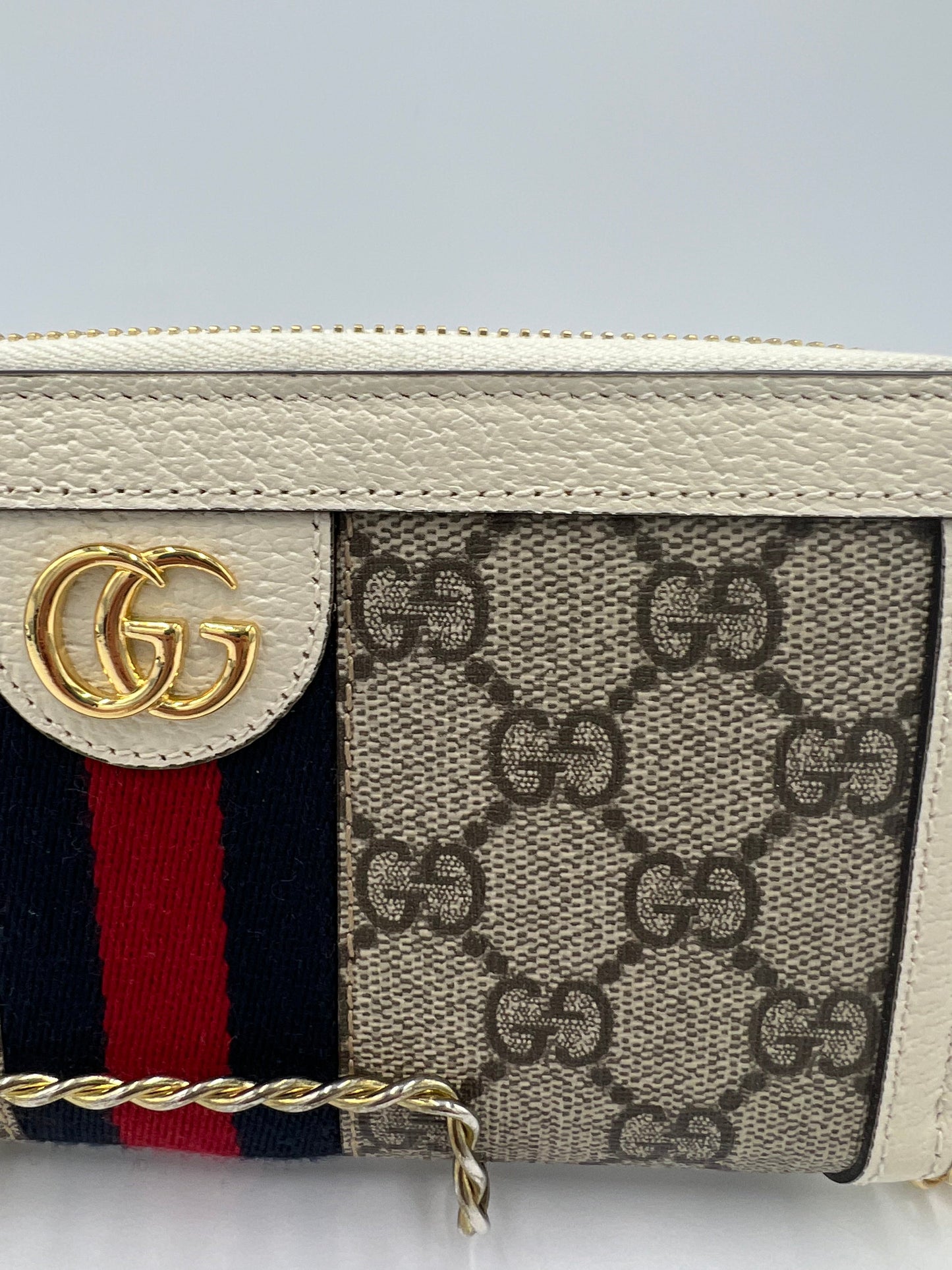 Gucci GG Ophidia Zip Top Designer Wallet Size: Medium