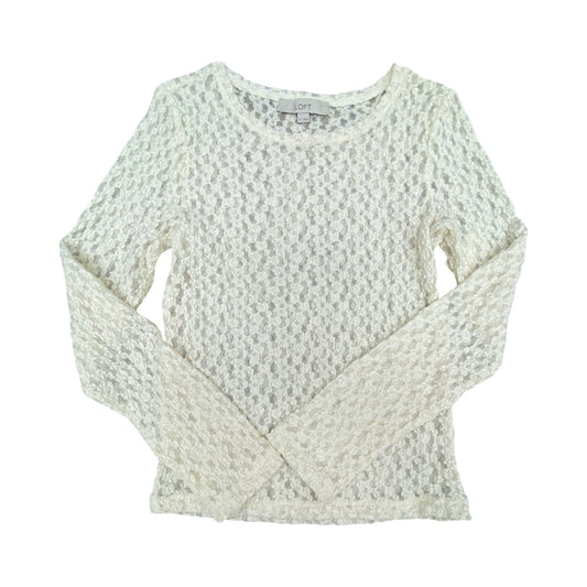 Top Ls By Loft In Cream, Size:S