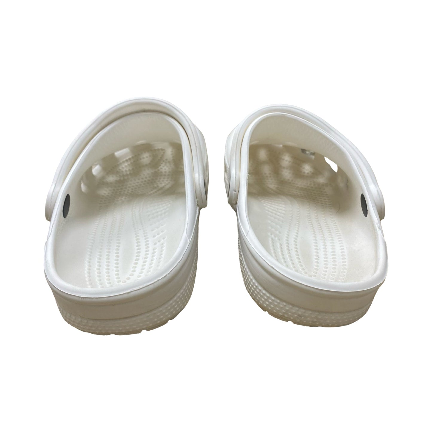 Sandals Flats By Crocs In White, Size:9