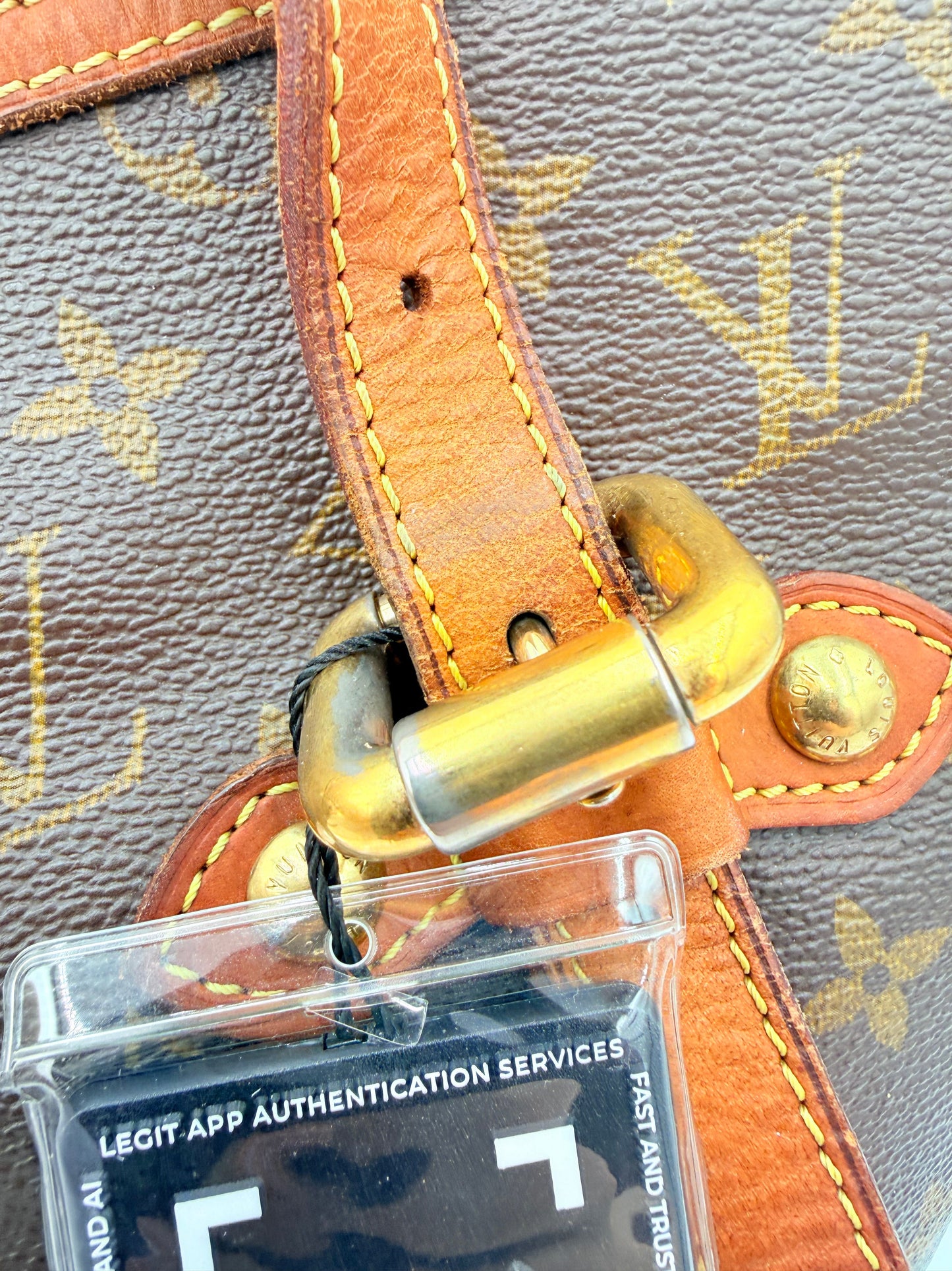 Tote Luxury Designer By Louis Vuitton In Brown & Tan, Size:Medium