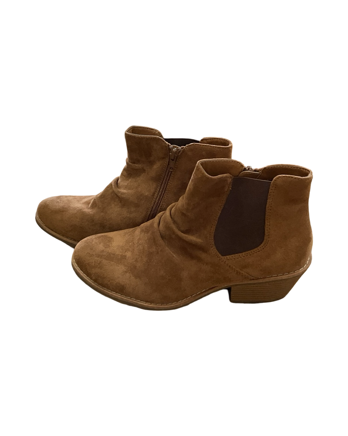 Boots Ankle Heels By Sofft In Tan, Size:11
