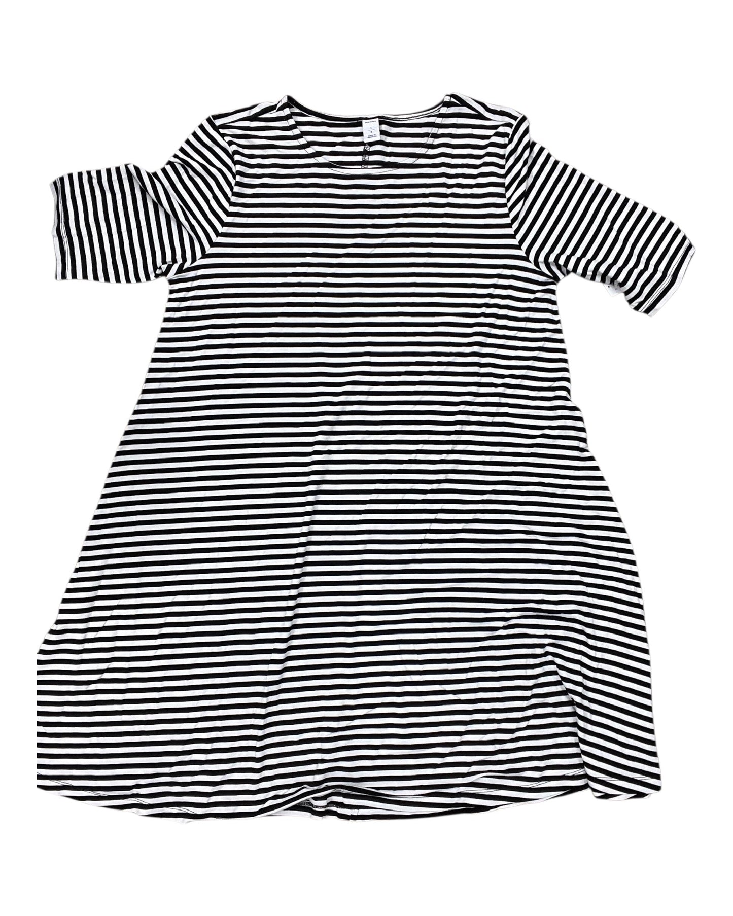 Dress Casual Midi By Old Navy In Black & White, Size:L