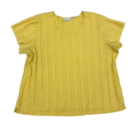 YELLOW DENIM AND COMPANY TOP SS BASIC, Size 3X