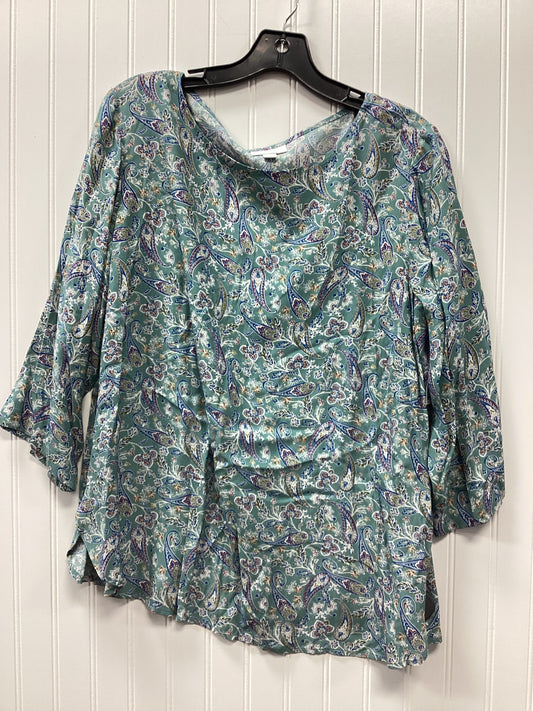 Top Ls By J. Jill In Aqua, Size:Xlp