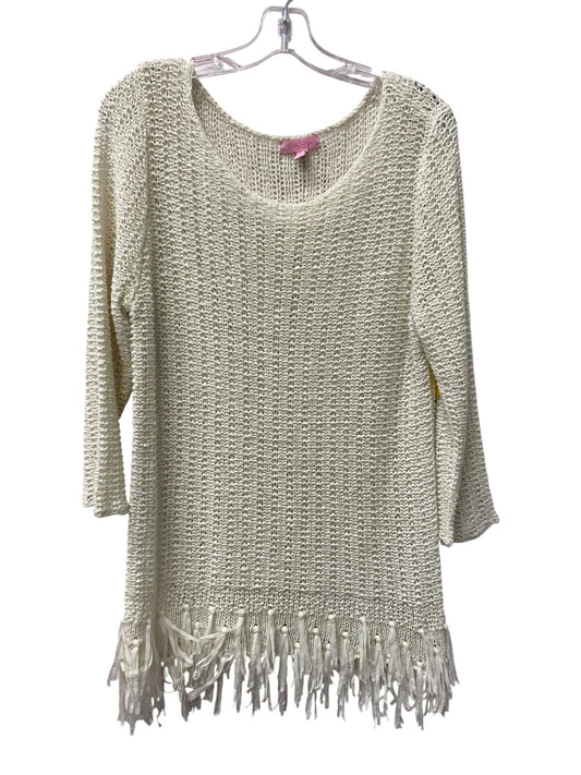 Sweater Designer By Lilly Pulitzer In White, Size:Xl