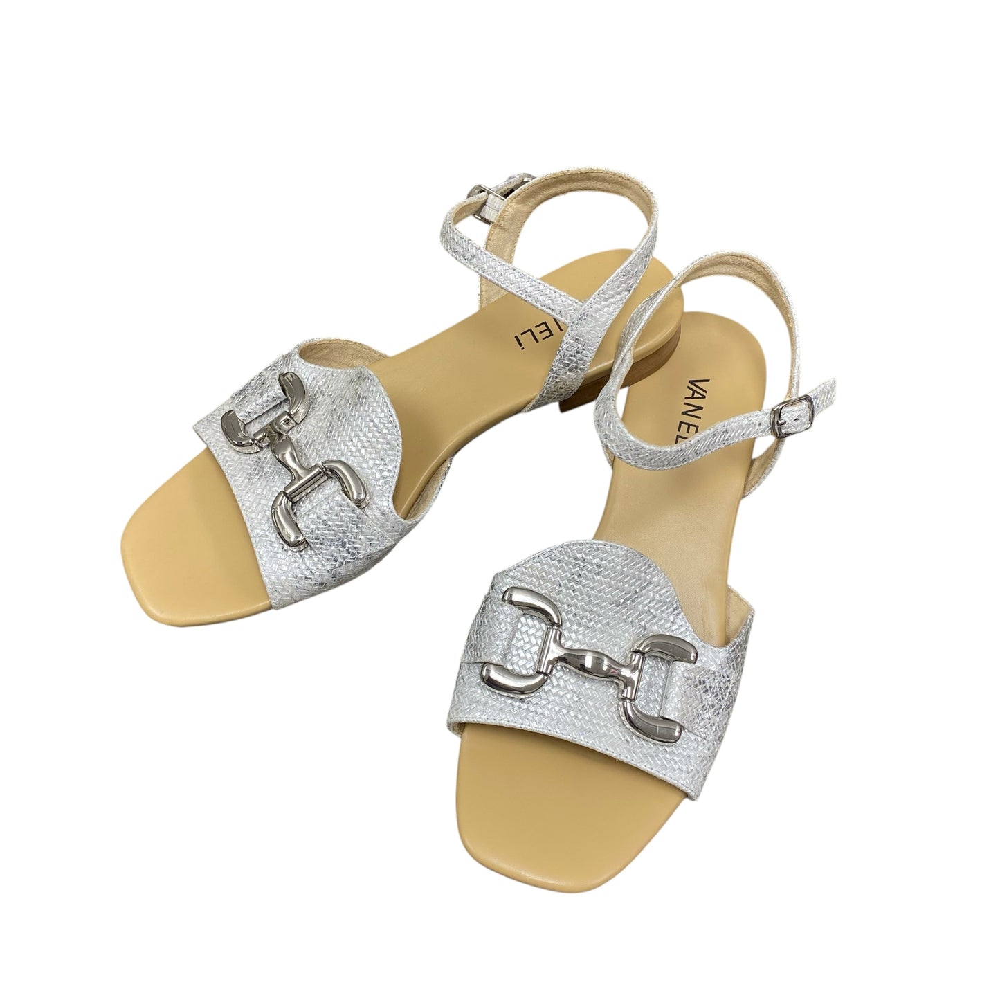 Sandals Flats By Vaneli In Silver, Size:8.5