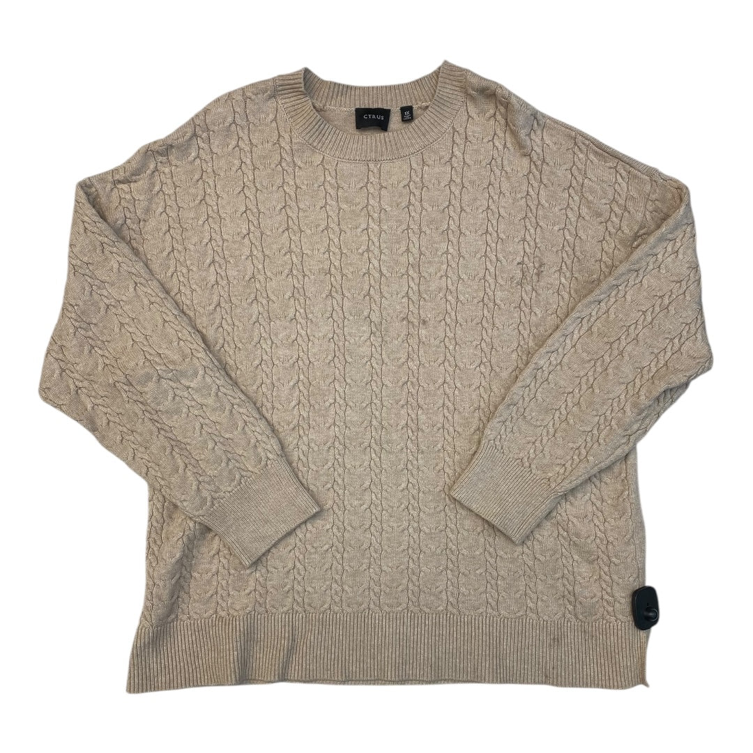 Sweater By Cyrus In Cream, Size:1X