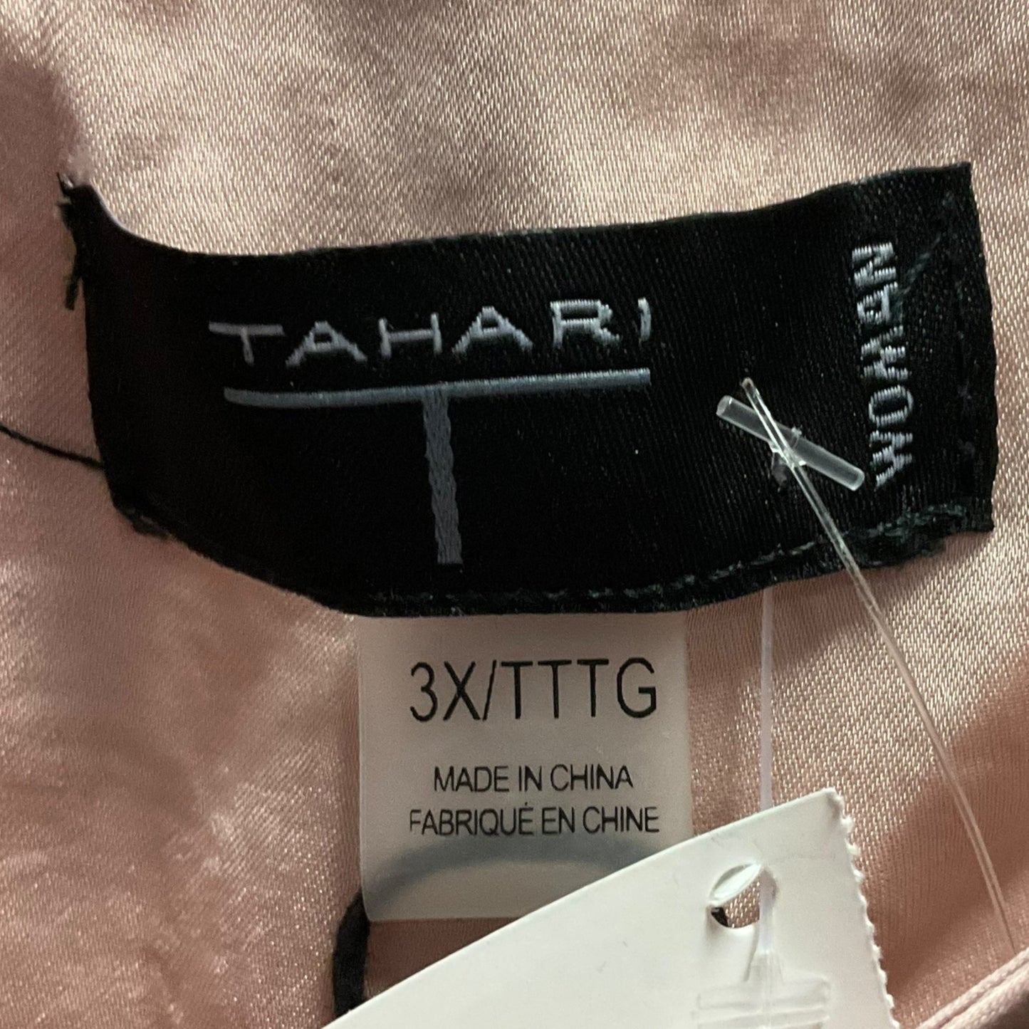 Top 3/4 Sleeve By Tahari By Arthur Levine In Pink, Size:3X