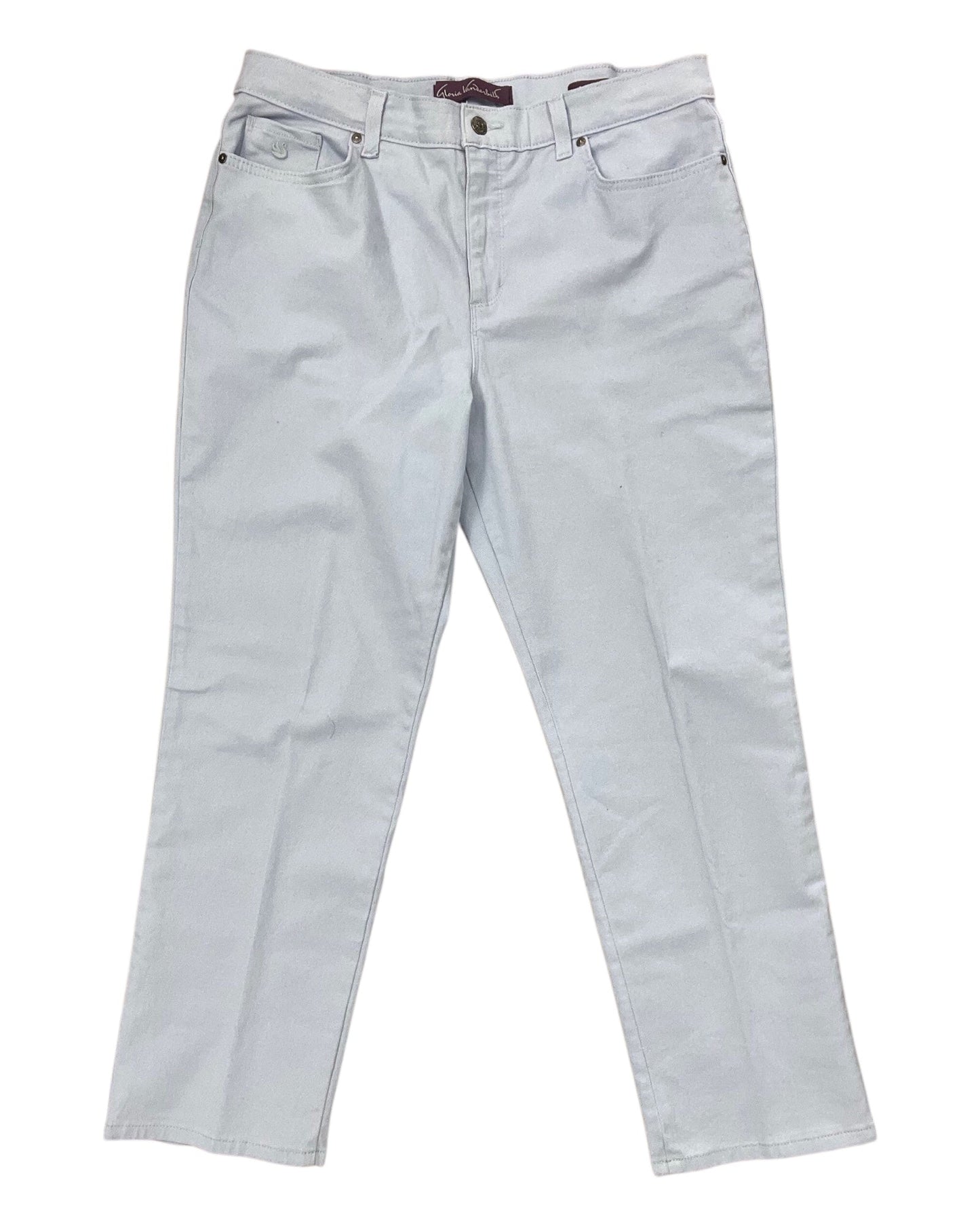 Jeans Straight By Gloria Vanderbilt In Blue Denim, Size:14P
