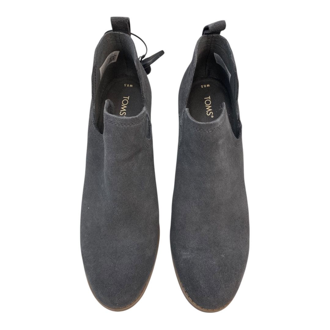Boots Ankle Heels By Toms In Grey, Size:8.5