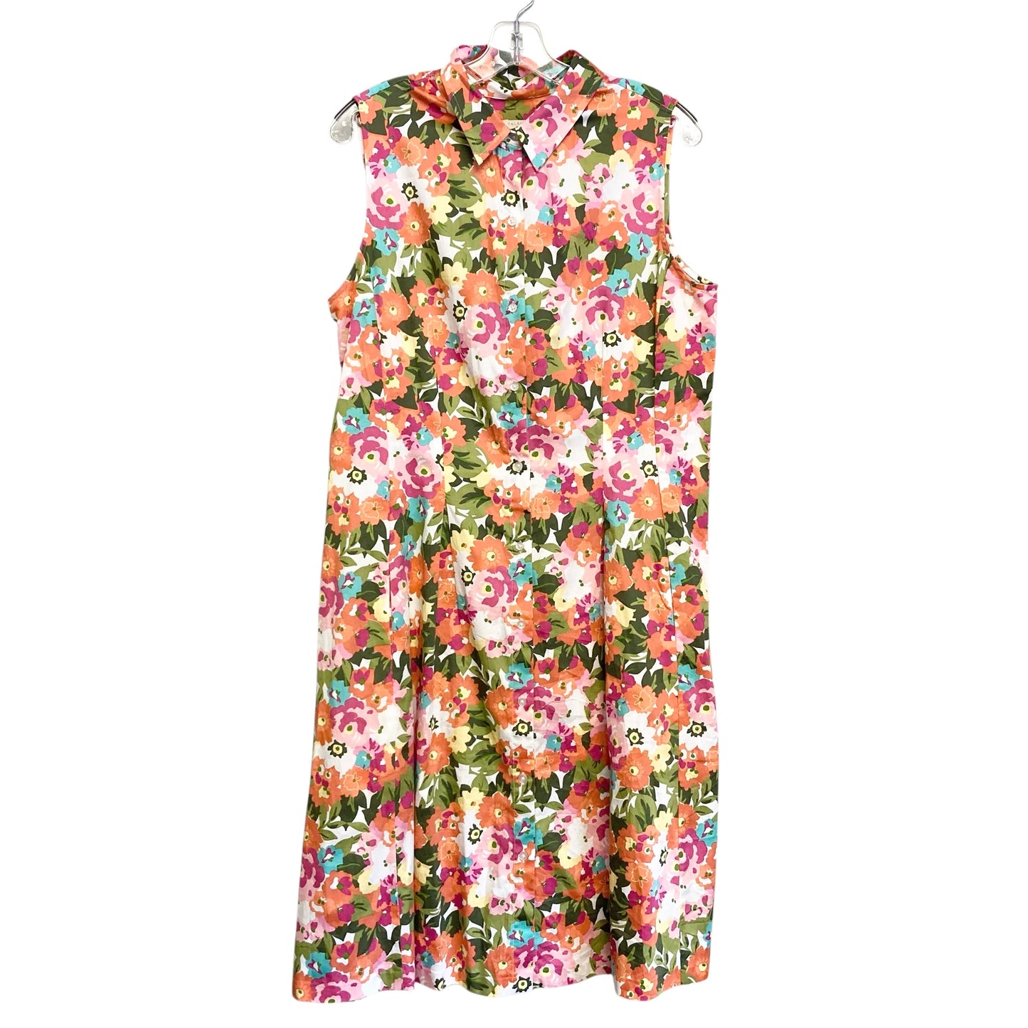 Dress Casual Midi By Talbots In Multi, Size:L