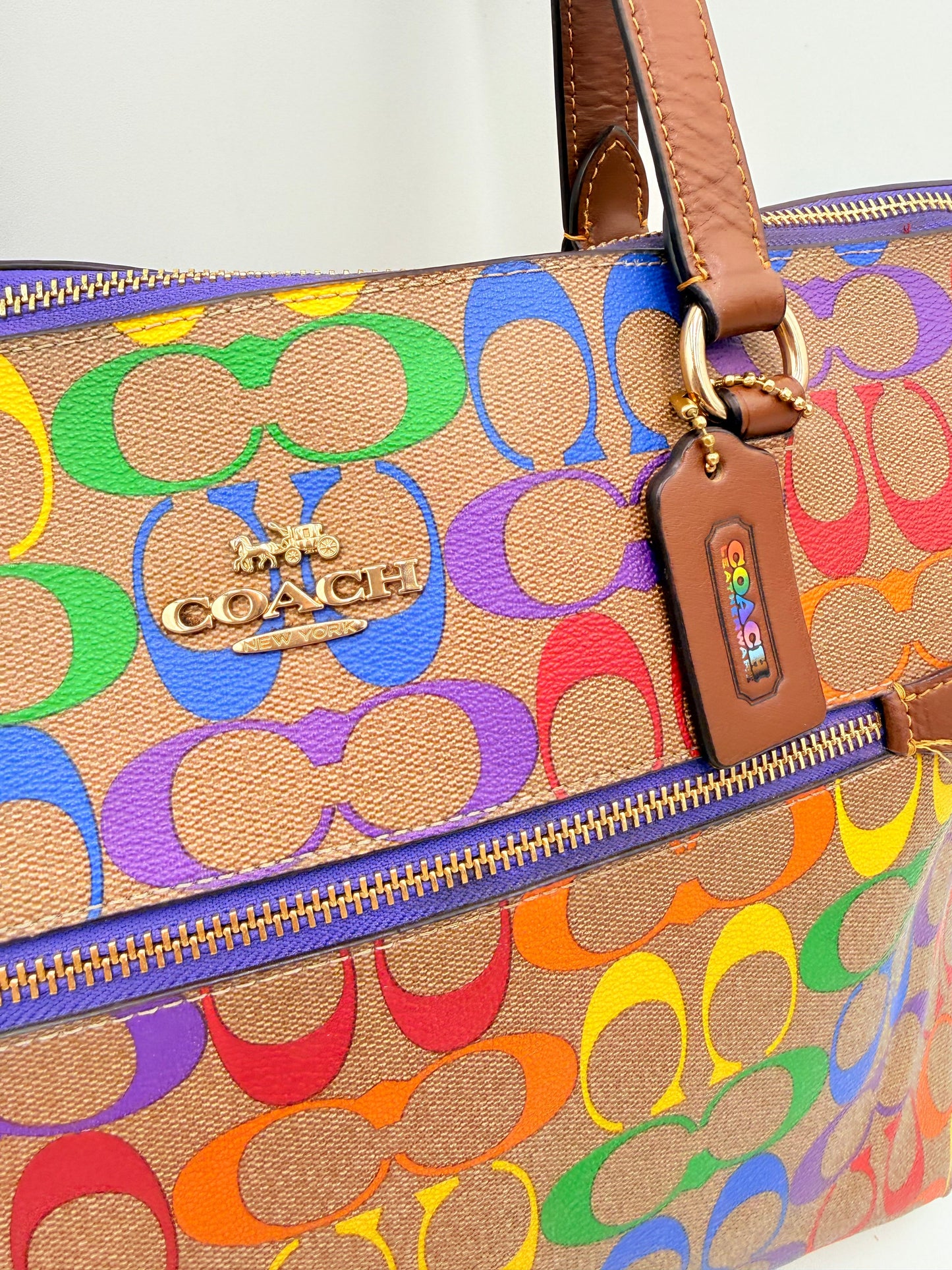 Handbag Designer By Coach, Size: Large