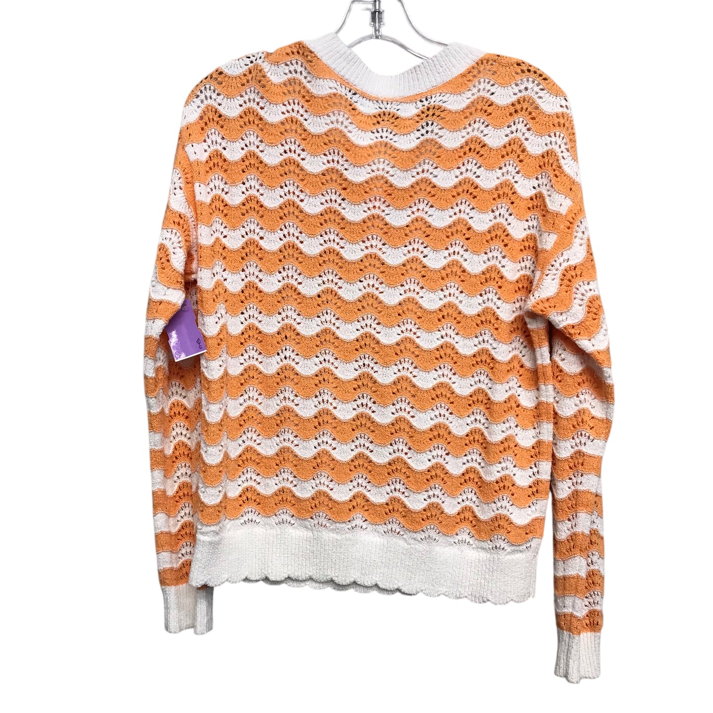 Top Ls By Loft In Orange & White, Size:Xs