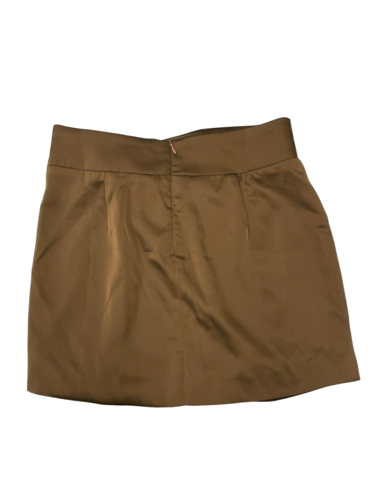 SKIRT MINI & SHORT by    CLOTHES MENTOR In BROWN, Size: M