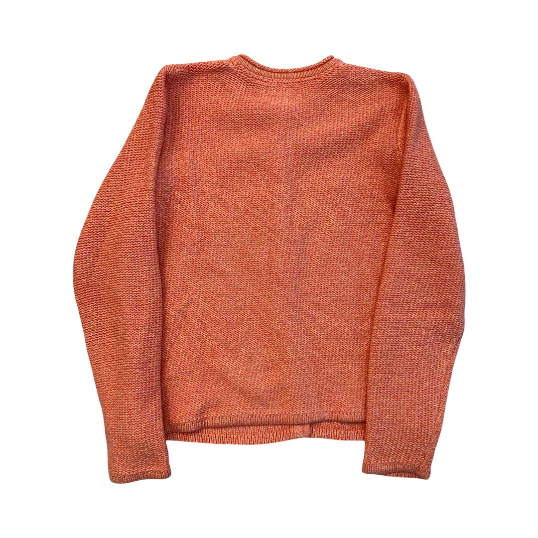Sweater Cardigan By L.L. Bean In Coral, Size:S