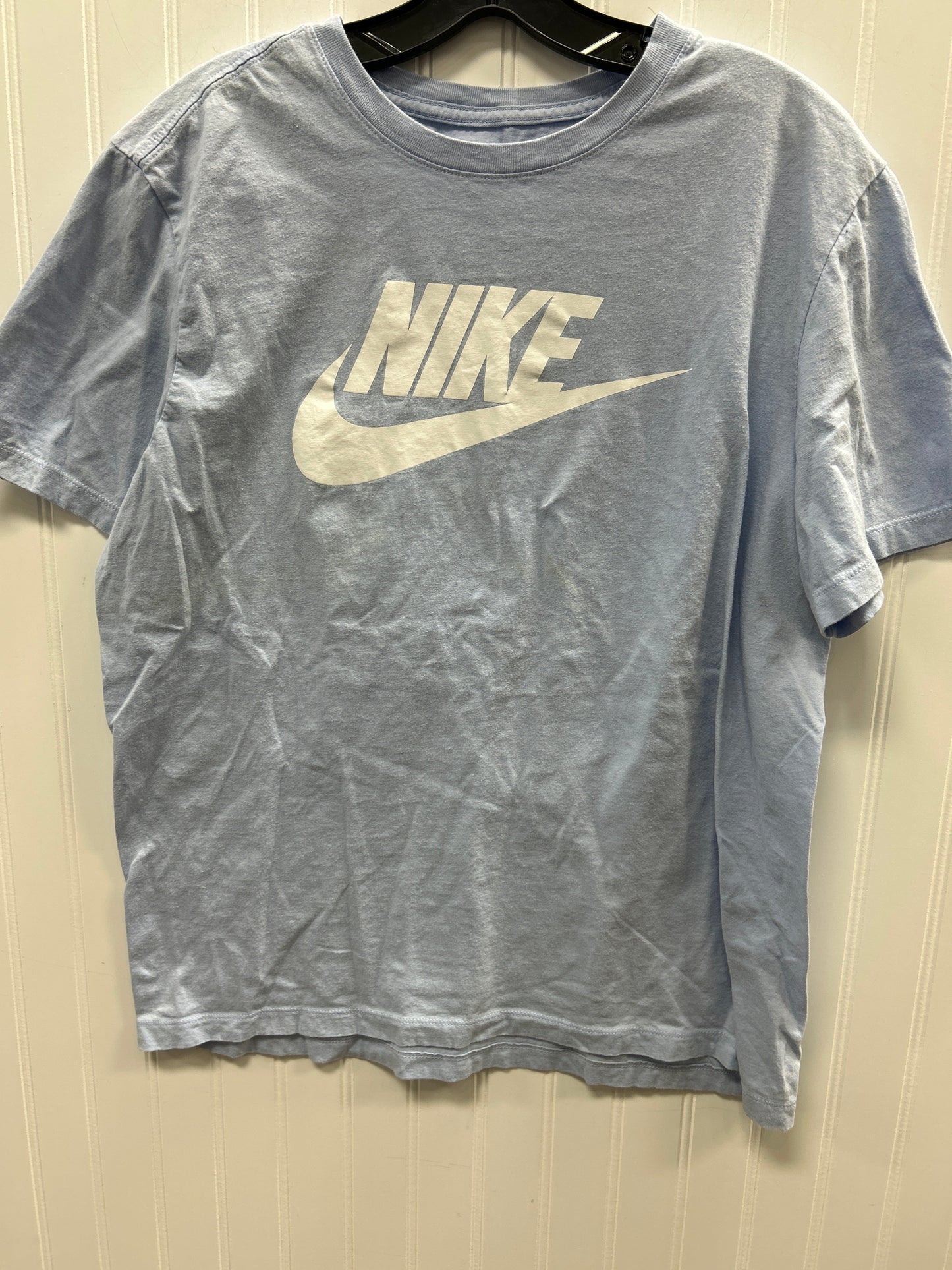 Athletic Top Ss By Nike In Blue, Size:L