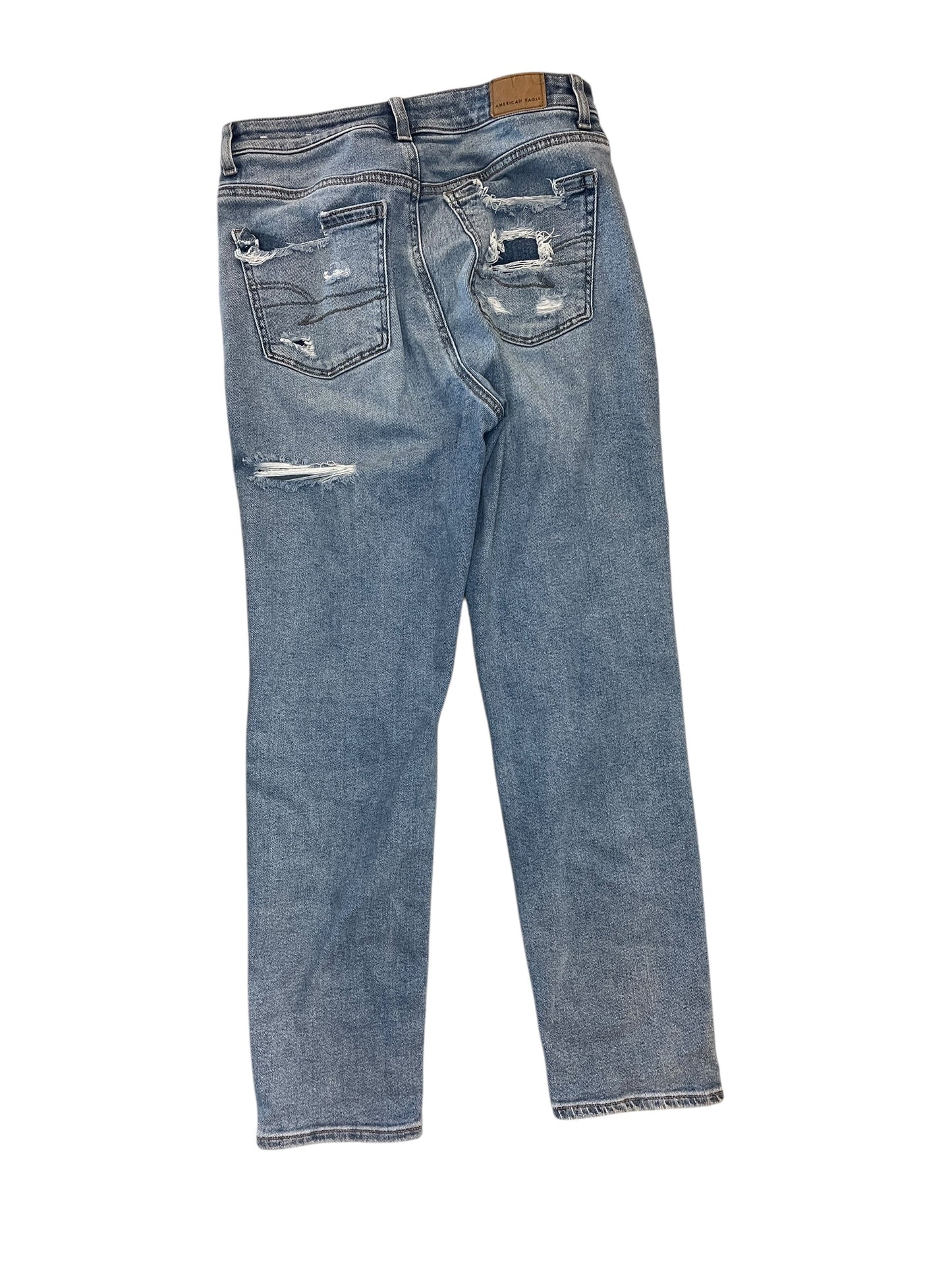 Jeans Straight By American Eagle In Blue Denim, Size:4