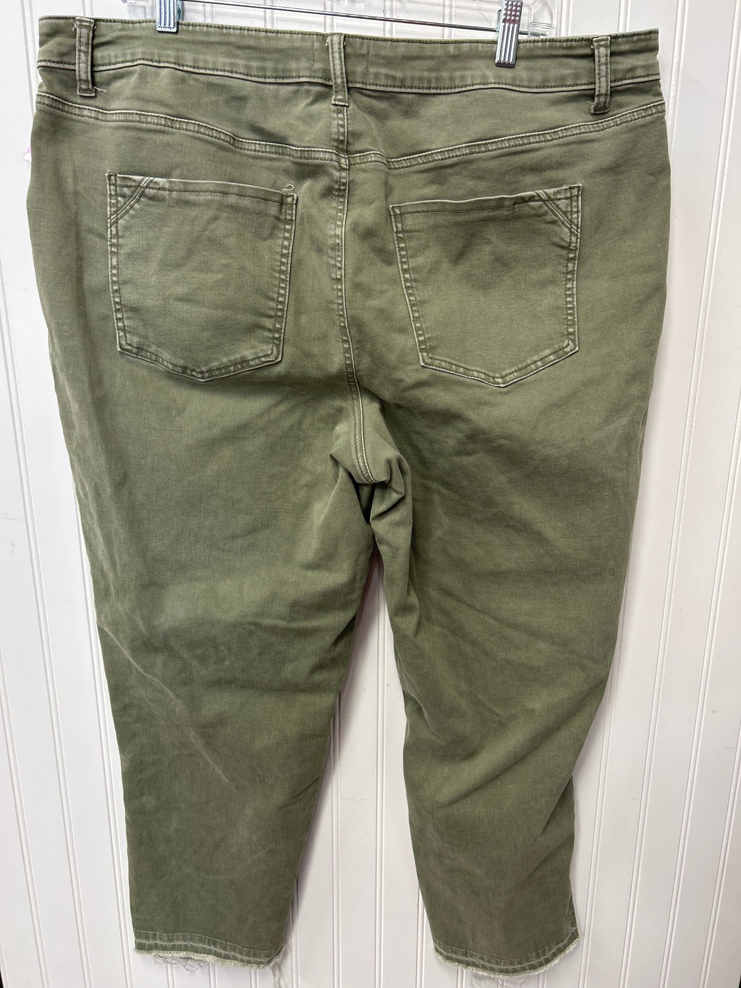 Jeans Cropped By Maurices In Green Denim, Size:22