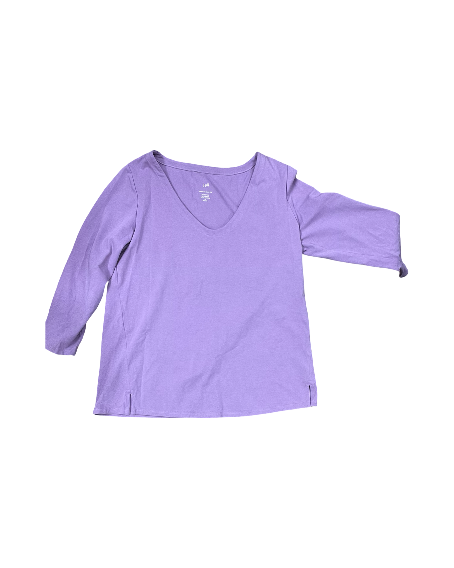 Top 3/4 Sleeve By J. Jill In Purple, Size:Xsp