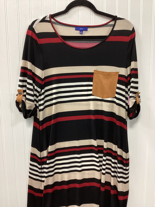 Dress Casual Midi By Apt 9 In Red, Size:M