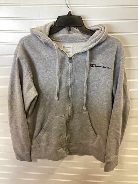 Sweatshirt Hoodie By Champion In Grey, Size:M